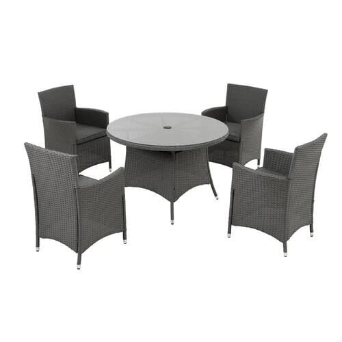 buy now pay later patio furniture umbrella and table set Shintenchi 6 Piece Dining with Umbrella, Outdoor Set with 4 Folding Chairs Tempered Glass Top Dining fot Lawn Backyard Garden Porch Black : Patio, Lawn & Garden SPECIFICATION Dining Table PHI VILLA Patio Dining Set