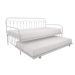 Novogratz Bright Pop White Metal Twin Daybed with Trundle