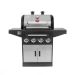 Monument Grills 4-Burner Propane Gas Grill in Stainless with Clear View Lid, LED Controls and Side Burner