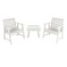 HIGHWOOD Weatherly White 3-Piece Plastic Patio Conversation Set