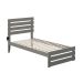Atlantic Furniture Oxford Grey Twin Bed w/ Footboard and USB Turbo Charger