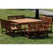 Amazonia Milano Deluxe 9 pc Eucalyptus Wood Square Patio Dining Set