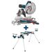 Bosch 15 Amp 12 in. Corded Dual-Bevel Sliding Glide Miter Saw with 60 Tooth Saw Blade and Bonus 32-1/2 in. Portable Stand
