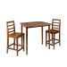 Silverwood Furniture Reimagined Bennett 3-Piece Brown Wood Drop Leaf Pub Dining (Set)
