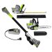 Earthwise 8 inch 7 Amp Electric Chainsaw and 18 inch 4.5 Amp Hedge Trimmer w/ Pole Attachment (4-Tools in-1)