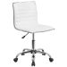 Flash Furniture 18 in. Width Standard White Vinyl Task Chair with Swivel Seat