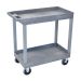 H Wilson 18 inch x 35 inch 2-Tub Shelf Utility Cart, Gray - EC11HD-G