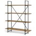 Glamour Home 75inch Brown/Black Metal 4-shelf Etagere Bookcase w/ Open Back