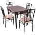 Costway 5-pc Brown Dining Table Chair Set