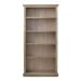 72inch Antique Gray Wood 5-shelf Standard Bookcase w/ Adjustable Shelves