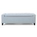 Noble House - Hikaru Tufted Light Sky Blue Fabric Storage Bench