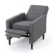 Noble House Deborah 27-in Grey Polyester Tufted Club Chair Recliner