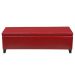Noble House Glouster Red PU Leather Storage Bench