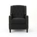 Noble House Izidro Tufted Dark Charcoal Fabric Recliner w/ Stud Accents