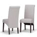 Simpli Home - Avalon Light Beige Deluxe Parson Dining Chair (Set of 2)