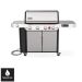 Weber Genesis SPX-435 4-Burner Natural Smart Gas Grill in Stainless Steel w/ Side Burner - 38800001