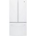 GE - 18.6 Cu. Ft. French Door Counter-Depth Refrigerator - High Gloss White