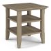 Simpli Home - Acadian Square Solid Wood End Table - Distressed Gray
