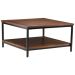 Simpli Home - Skyler Rectangular Modern Solid Mango Wood Coffee Table - Dark Cognac Brown