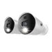 Night Owl - 2-Camera Indoor/Outdoor Wired 1080p HD Spotlight Cameras w/ Audio - White/Black