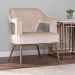 Southern Enterprises Eldermain Upholstered Accent Chair - Taupe and champagne finish