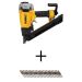DEWALT 35-Degree Pneumatic Metal Connector Nailer with 1-1/2 in. x 0.131 in. Galvanized Metal Connecting Nails 2000 per Box DWMC150W115G