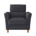 CorLiving Georgia Upholstered Accent Chair Dark Grey