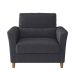 CorLiving Georgia Upholstered Accent Chair And A Half Dark Grey