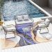 Zeus & Ruta Black 4-Piece Wicker Patio Conversation Set with Gray Soft Cushions and Coffee Table for Patio, Backyard and Pool ZN-568