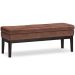 Simpli Home - Carlson Ottoman Bench - Distressed Saddle Brown