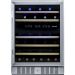 NewAir - 46-Bottle Dual Zone Wine Cooler - Stainless steel
