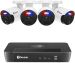 Swann Pro Enforcerâ„¢ 8-Channel, 4-Bullet Camera Indoor/Outdoor PoE Wired 4K UHD 2TB HDD NVR Security Surveillance System - White