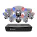 Swann Pro Enforcerâ„¢ 8-Channel, 8-Dome Camera Indoor/Outdoor PoE Wired 4K UHD 2TB HDD NVR Security Surveillance System - White