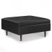 Simpli Home - Shay Mid Century Large Square Coffee Table Storage Ottoman - Distressed Black