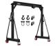 BSMTEK - 2-Ton Portable Gantry Crane Adjustable Height and Width, Heavy-Duty Shop Lift Hoist with 2-Ton Manual Trolley Black