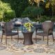  Mirage Brown 3-Piece Wicker Patio Conversation Set