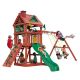 Gorilla Playsets Nantucket II Wooden Playset w/ Slide and Rock Wall