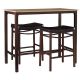 Linon Home Decor Betty 3-pc Rustic Brown Bar Table Set