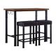 Linon Home Decor Austin 3-pc Rustin Brown Bar Table Set