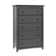 Storkcraft - Kenton 5-Drawer Gray Dresser