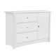 Storkcraft Crescent 3 Drawer White Combo Dresser