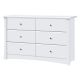 Storkcraft - 6-Drawer Crescent White Dresser