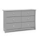 Storkcraft 6 Drawer Crescent Pebble Gray Dresser