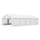 Outsunny 16-ft x 32-ft x 9.2-ft White Roof PE Carport Canopy Party Tent w/ Removable Protective Sidewalls and Versatile Uses