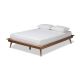 Baxton Studio - Karine Walnut King Platform Bed Frame