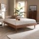 Baxton Studio Rina Ash walnut Queen Bed Frame