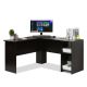 Furinno 54 inch L-Shaped Espresso Computer Desk w/ Shelves