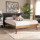 Baxton Studio Alke Dark Grey and Walnut King Platform Bed