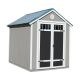 Handy Home Products Garden Shed 6 ft. x 8 ft. Wood Storage Shed w/ Galvanized Metal Roof