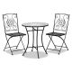 Baxton Studio Callison 3 pc. Metal Outdoor Dining Set